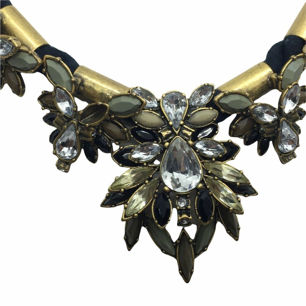 Loft Statement Necklace Gothic Goddess Women's Multicolor Rope Twisted Lobster